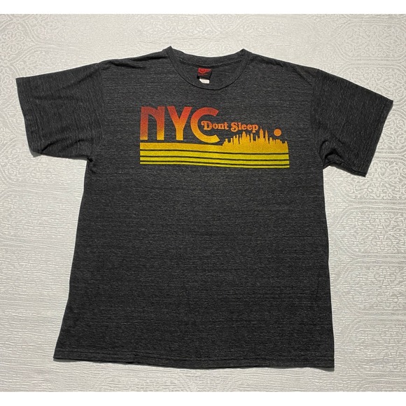 MAD Engine Other - Mad Engine NYC Dont Sleep Graphic T-Shirt Charcoal Heather Mens Large New York